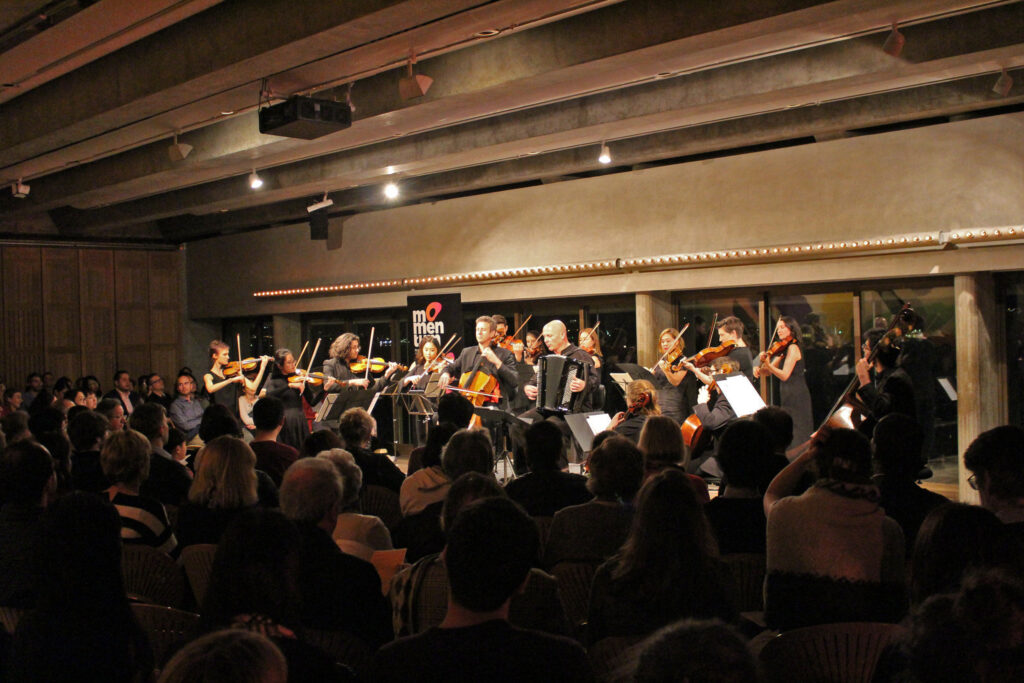 Momentum Ensemble performing at Sydney Opera House alongside James Crabb.