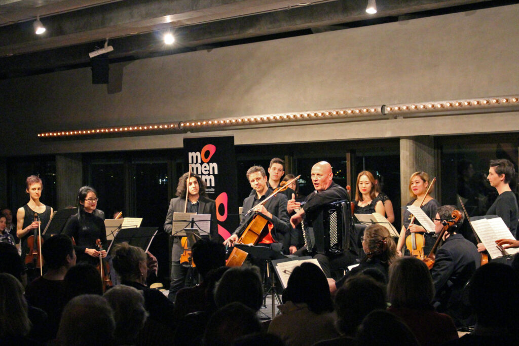 Momentum Ensemble performing at Sydney Opera House alongside James Crabb.