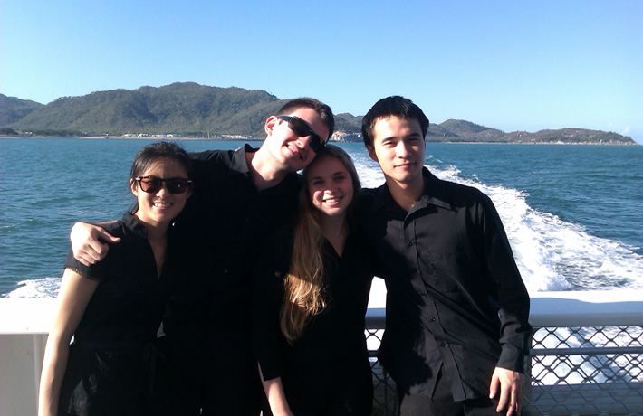 The 2012 AYO String Quartet pictured during their Regional Residency