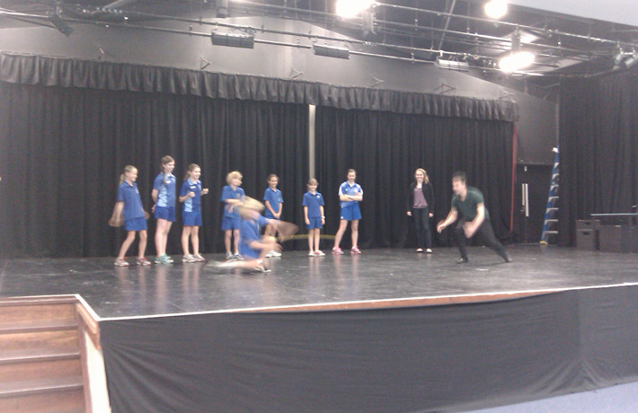 2012 AYO String Quartet leading a workshop at a school in Townsville