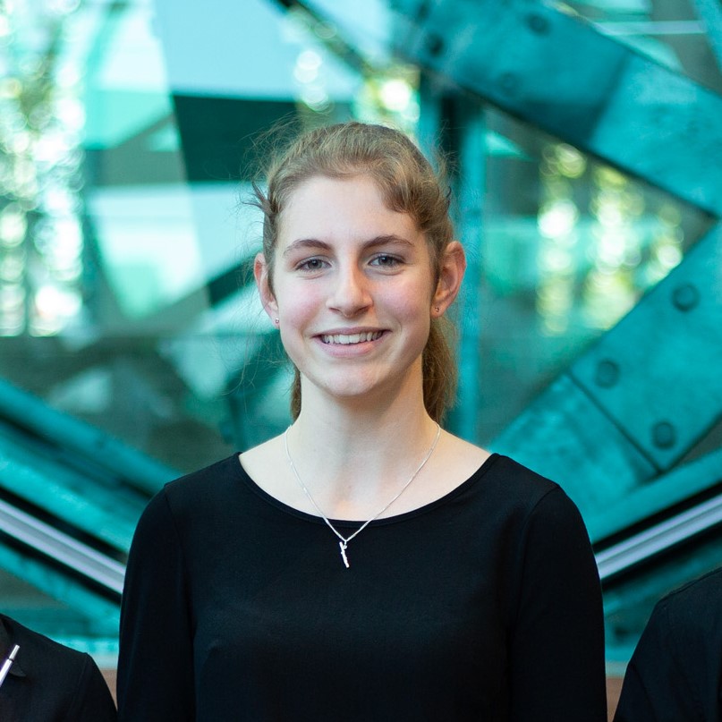 AYO flautist Kara Thorpe pictured after the Young Symphonists concert at Deakin Edge.