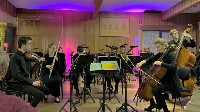 Members of Momentum Ensemble performing at Mallacoota Gold & Country Club.