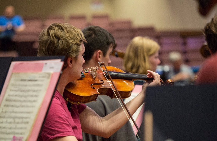 Bishop Orchestra rehearses at AYO National Music Camp 2017.