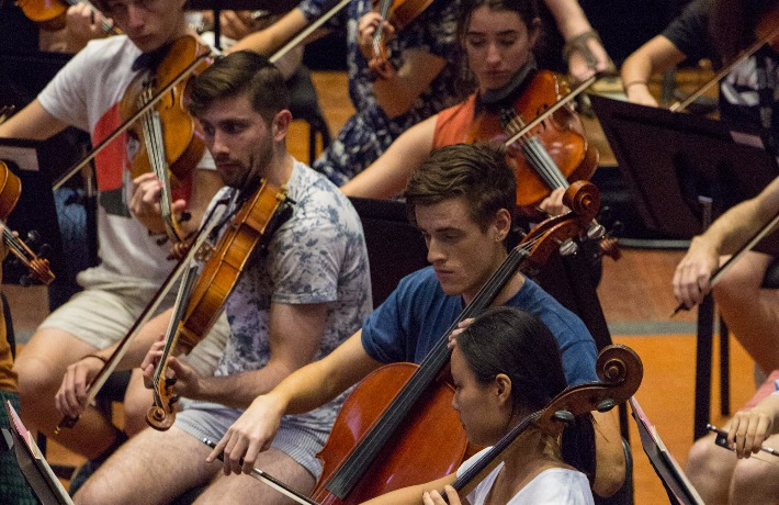 Bishop Orchestra rehearses at AYO National Music Camp 2017.