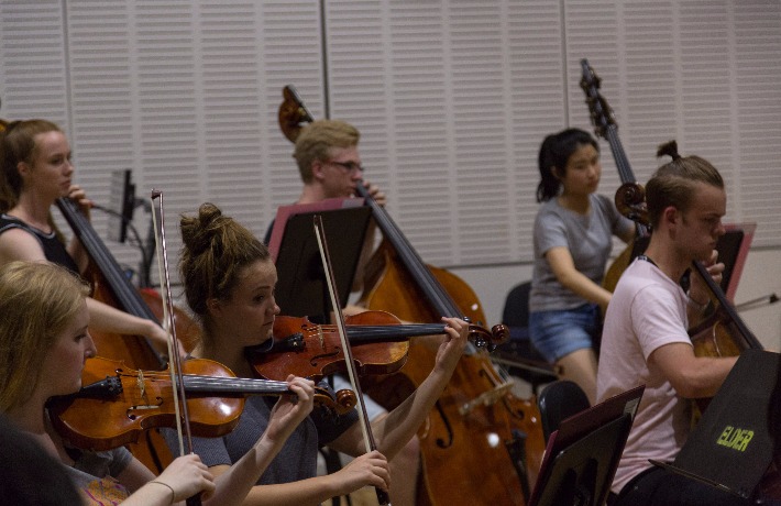 Porter Chamber Orchestra rehearses during AYO National Music Camp 2017.