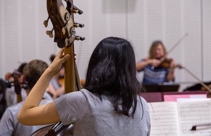 Porter Chamber Orchestra rehearses during AYO National Music Camp 2017.