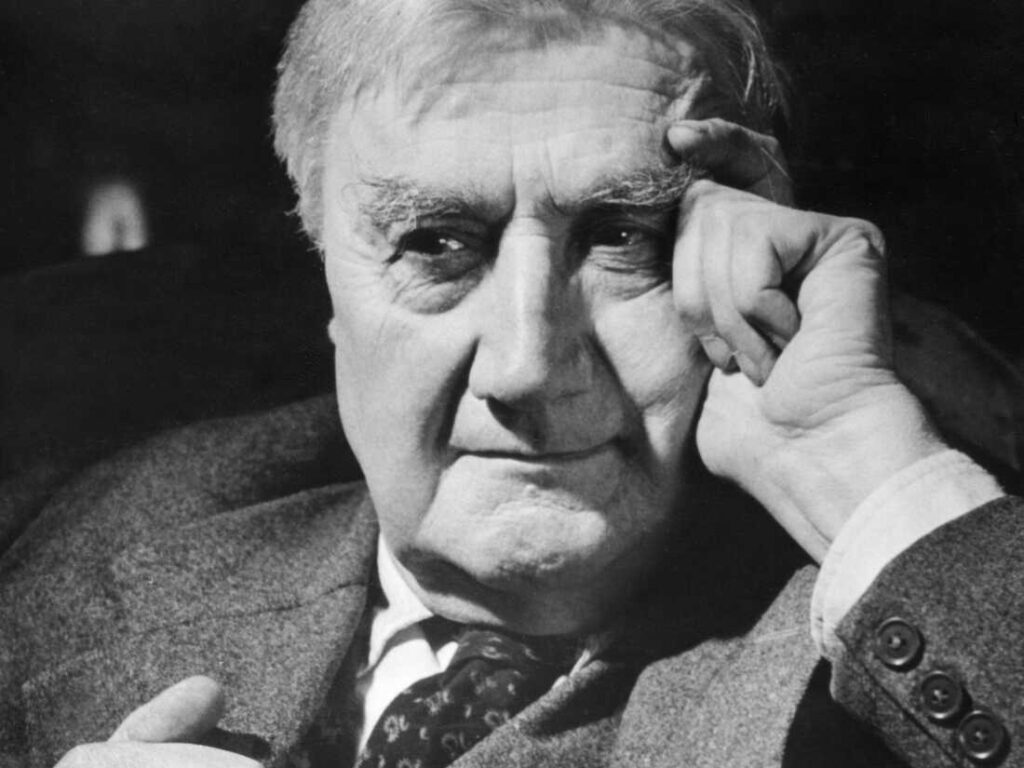 Black and white photo of composer Ralph Vaughan Williams